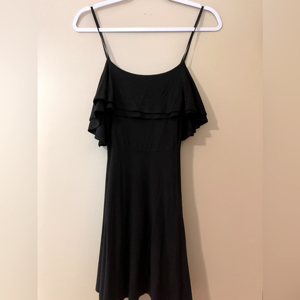 Alya by Francesca’s, black mini dress